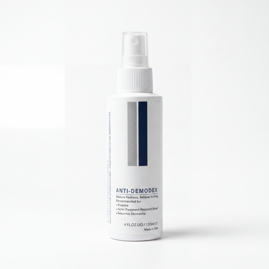 DemodexCillin Skin Solution 120 mL, studio product photograph on white
