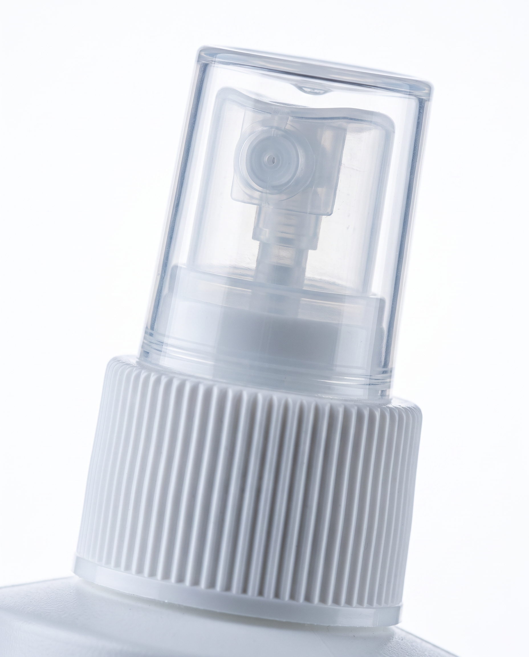 DemodexCillin fine-mist nozzle and cap, macro detail