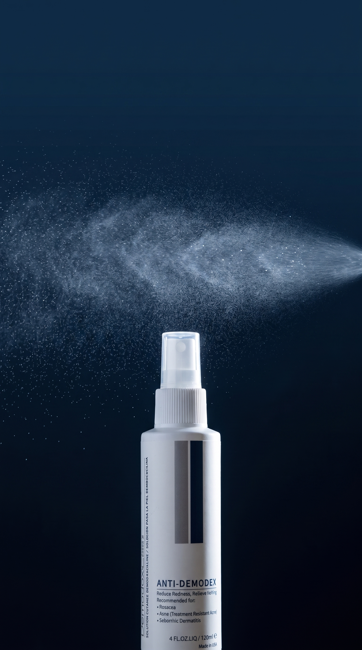 DemodexCillin Skin Solution, vertical campaign image